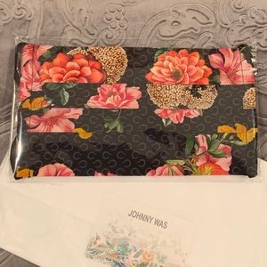 NEW Black floral Signature Johnny Was Sateen Mask